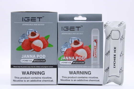 Vagens descartáveis da nicotina do gelo IGET Vape do lichi 450 sopros