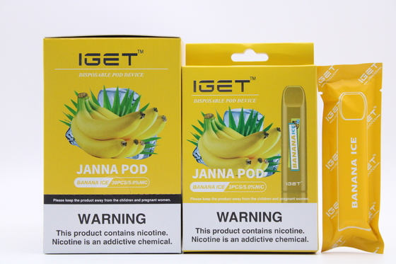 Vagens descartáveis da nicotina do gelo IGET Vape do lichi 450 sopros