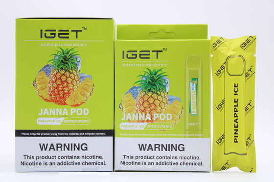 Vagens descartáveis da nicotina do gelo IGET Vape do lichi 450 sopros