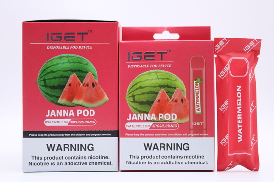 Vagens descartáveis da nicotina do gelo IGET Vape do lichi 450 sopros