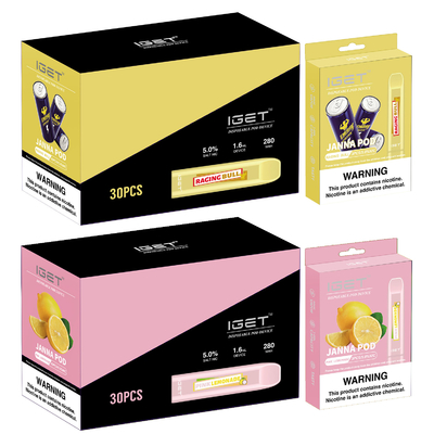 450 sopros 1.6ml IGET Vape JANNA Electronic Cigarette descartável