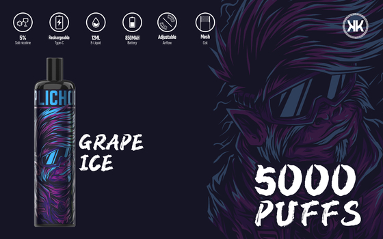 sabores múltiplos Vape 5000Puffs E dos charutos descartáveis de 850mAh EPOD