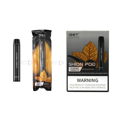 600 sopros E Nic Salt Disposable Vape Pen líquido IGET SHION todo em um