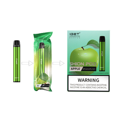 600 sopros E Nic Salt Disposable Vape Pen líquido IGET SHION todo em um