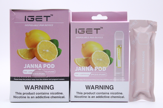 IGET original JANNA Vape Pen 450 sopra cigarro eletrônico líquido de IGET E