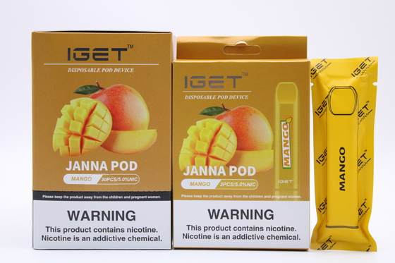 IGET original JANNA Vape Pen 450 sopra cigarro eletrônico líquido de IGET E