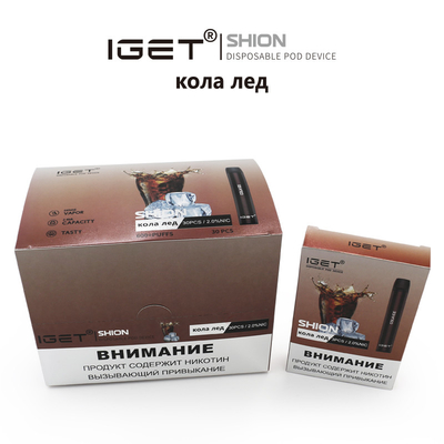 Em IGET descartável conservado em estoque Vape IGET SHION 600 sopra cigarro da bateria de 400 mah