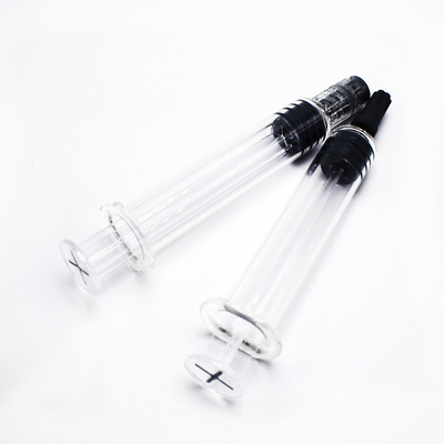 do fechamento descartável de vidro claro vazio de Luer da seringa do óleo de 0.5ml 1ml injeção supérflua Thc