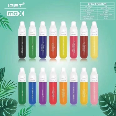 Pena original de Vape da nicotina da bateria 5% do cigarro IGET 2300 max 1100mah da fábrica IGET