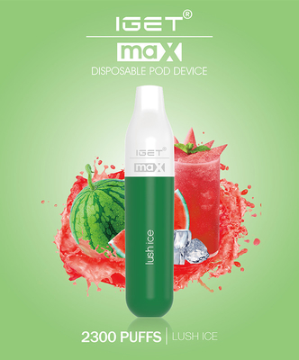Pena original de Vape da nicotina da bateria 5% do cigarro IGET 2300 max 1100mah da fábrica IGET