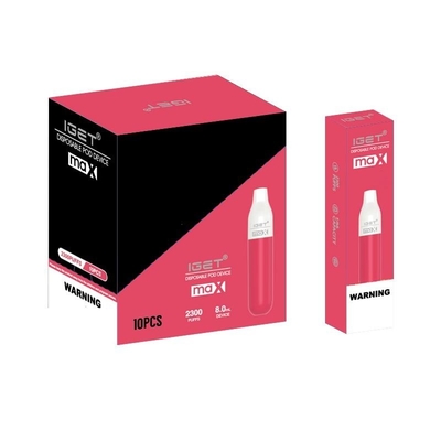 Na pena descartável de Vape da nicotina conservada em estoque da bateria 5% de IGET 2300 IGET max 1100mah