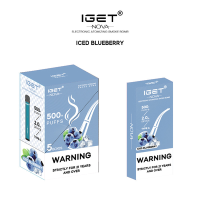 Iget que original Nova Device Kit Disposable 500 sopra a bateria recarregável 2ml preencheu a pena de Vape do cartucho