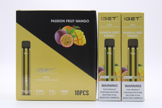 Iget original XXL 1800 sopra cigarros descartáveis da vagem a bateria 2.4ml do dispositivo 950mAh que preencheu a pena de Vape do cartucho
