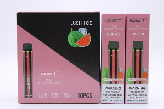 Iget original XXL 1800 sopra cigarros descartáveis da vagem a bateria 2.4ml do dispositivo 950mAh que preencheu a pena de Vape do cartucho