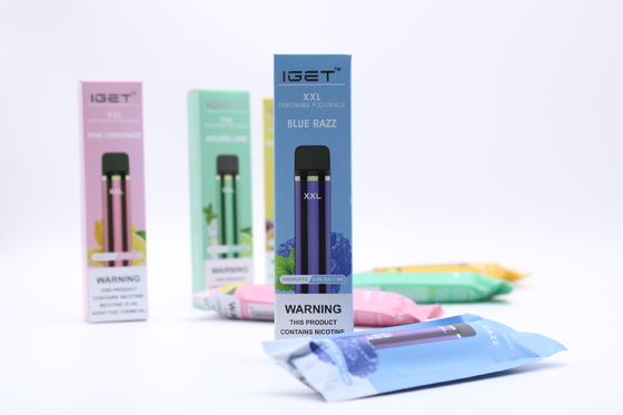 IGET original XXL 1800 sopra jogo eletrônico dos dispositivos da vagem dos cigarros da bateria 950mAh descartável