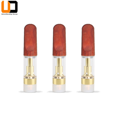 Vidro de madeira das pontas do sistema cerâmico da vagem do cartucho da bobina 0.5ml 1ml CBD Vape