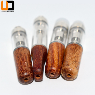 Vidro de madeira das pontas do sistema cerâmico da vagem do cartucho da bobina 0.5ml 1ml CBD Vape