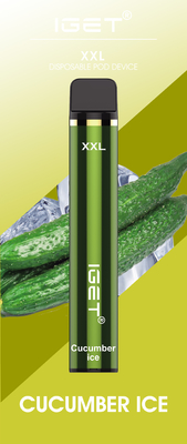 Sabores descartáveis descartáveis de XXL 1800f 7.0ml IGET Vape os 30 fumam a pena