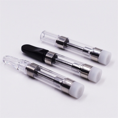 Cartucho de aquecimento de venda quente do vape da bobina cerâmica plástica do óleo do cbd da linha do tanque de vidro 510 da ponta 1ml