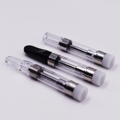 Cartucho de aquecimento de venda quente do vape da bobina cerâmica plástica do óleo do cbd da linha do tanque de vidro 510 da ponta 1ml