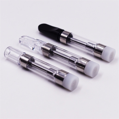 Cartucho de escape cerâmico de venda superior do vapor do óleo do cbd da prova do aquecimento 1ml 0.5ml da bobina do cartucho plástico de Vape da ponta