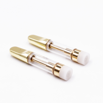 Aquecimento cerâmico Vape Pen Cartridge da bobina do tanque de vidro do cartucho 1ml 0.5ml de Cbd da linha da ponta 510 do ouro do metal