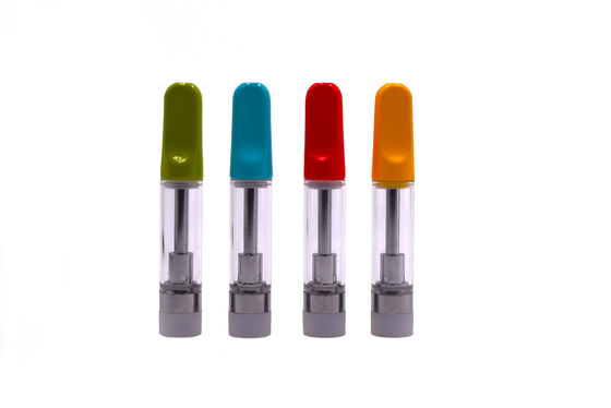 Cartucho plástico da ponta 1ml do círculo liso feito sob encomenda do atomizador do óleo da cópia CBD THC D8