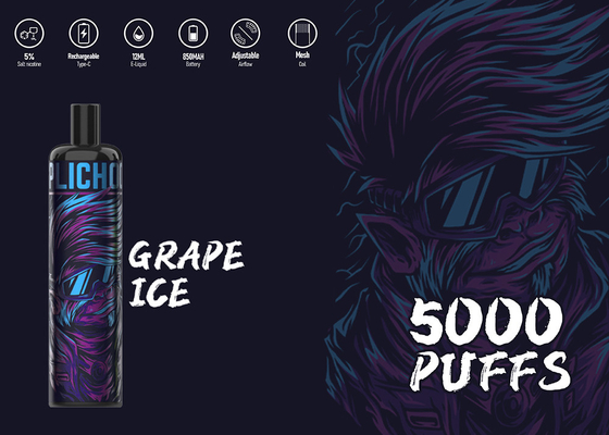 Vapes extravagantes máximos do gosto da nicotina dos sopros 5% da energia por atacado de Epod do atomizador 5000