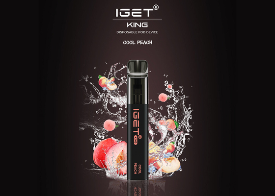 O rei 2600 sopros de Iget que incluem a nicotina Vape descartável de 5% encerra 9 sabores