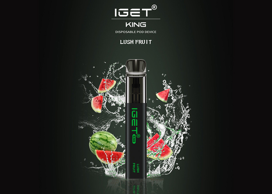 O rei 2600 sopros de Iget que incluem a nicotina Vape descartável de 5% encerra 9 sabores