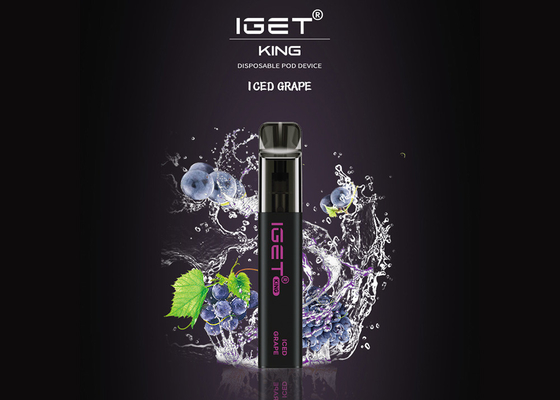 O rei 2600 sopros de Iget que incluem a nicotina Vape descartável de 5% encerra 9 sabores