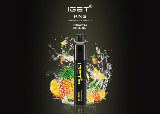 O rei 2600 sopros de Iget que incluem a nicotina Vape descartável de 5% encerra 9 sabores