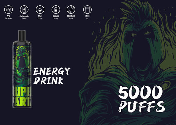 A energia 5000 de Epood da nicotina dos E-cigs 5% sopra pena de Vape