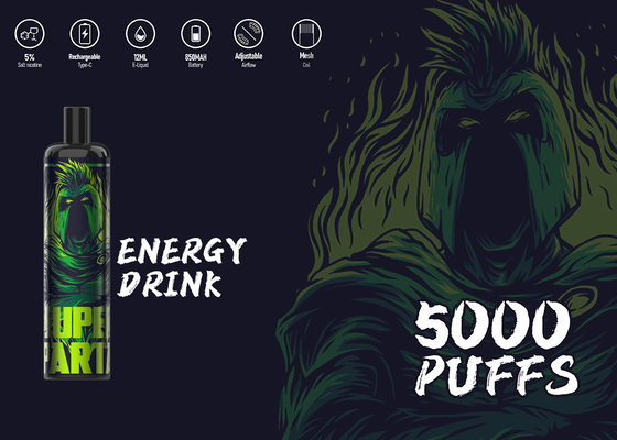Tipo C EPOD Vape descartável de 5000 sopros 12 sabores E Ciagrette