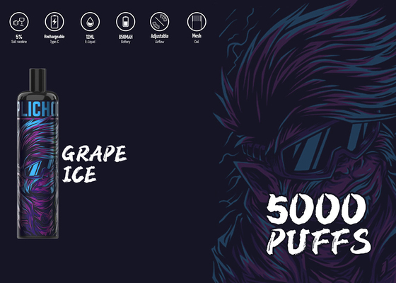 5000 pena recarregável de Vape da nicotina dos sabores 12ML 5% de Vape 12 da energia de Epod dos sopros
