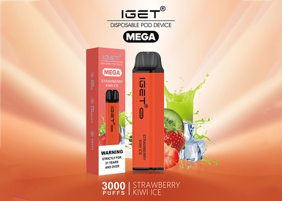 Os vapes MEGA descartáveis de IGET 3000 sopros frutificam e-cigarro dos sabores atomizador de 10 ml