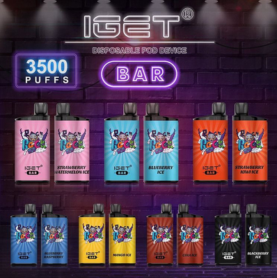 Nicotina descartável dos sopros de Vape 3500 da barra de Iget com original de 20 sabores 100%