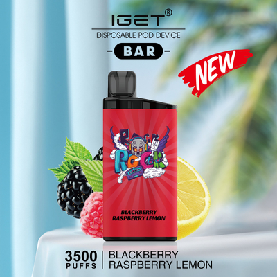 Sabores do limão 20 da framboesa de Blackberry dos sopros da barra 3500 de IGET disponíveis