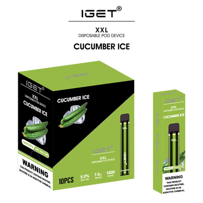 caixa diferente do sabor de 35 tipos que empacota a pena descartável do vape de sal da nicotina de IGET XXL 5%