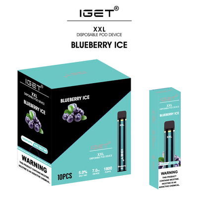 caixa diferente do sabor de 35 tipos que empacota a pena descartável do vape de sal da nicotina de IGET XXL 5%