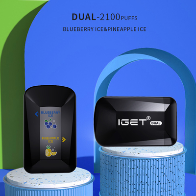 Sopros duplos de IGET 2100 2 sabores em 1 capacidade descartável da pena 8.0ml do vape