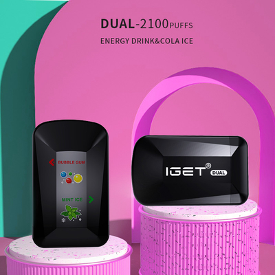 Sopros duplos de IGET 2100 2 sabores em 1 capacidade descartável da pena 8.0ml do vape