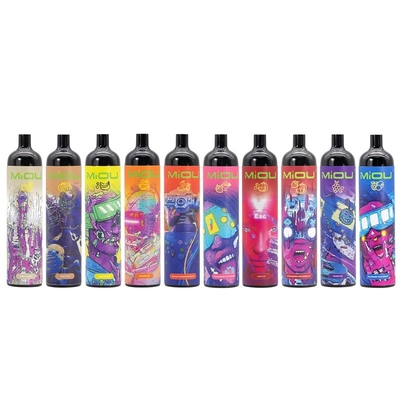 A vagem descartável original 9000 do dispositivo de Miou sopra 750 sabores do mAh 20ml 10 recarregáveis