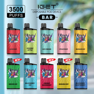 A BARRA ORIGINAL VAPE DESCARTÁVEL de IGET ENCERRA 3500 SOPROS - baga misturada