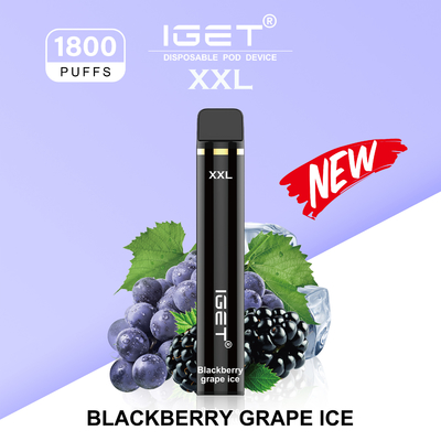 SOPROS DESCARTÁVEIS do DISPOSITIVO 1800 de IGET XXL - melancia da romã do fruto de paixão