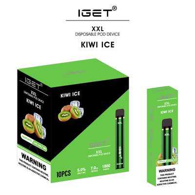 O sabor novo chega IGET XXL 1800 SOPRA gelo da uva da amora-preta da capacidade 7ml