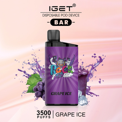 Pena descartável de Vape da BARRA rápida do sabor IGET dos tipos de sal 20 da nicotina do serviço expresso 5%