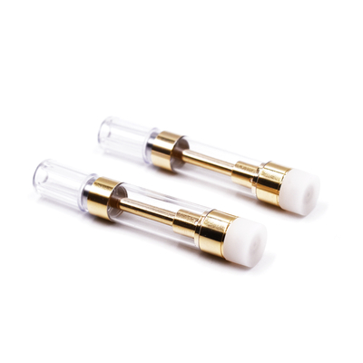 Cartucho wickless do tanque de vidro dos vapes 1.0ml da bobina cerâmica plástica CBD
