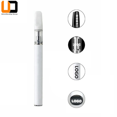 Pena cerâmica feita sob encomenda recarregável/descartável 400mAh do vape do óleo do thc do cbd da bobina do logotipo 0.5/1.0ml