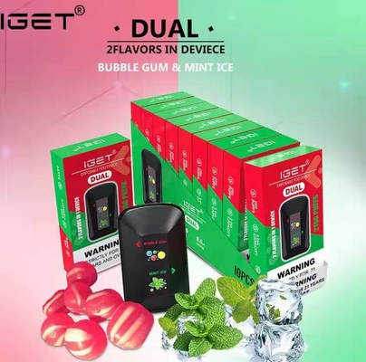 Sabores duplos de Iget 2 em 1 cigarro eletrônico descartável de 2100 sopros